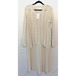 Knit Mix Cream Knit hello duster, Miss Morandi High Low Swim Coverup NWT Size S